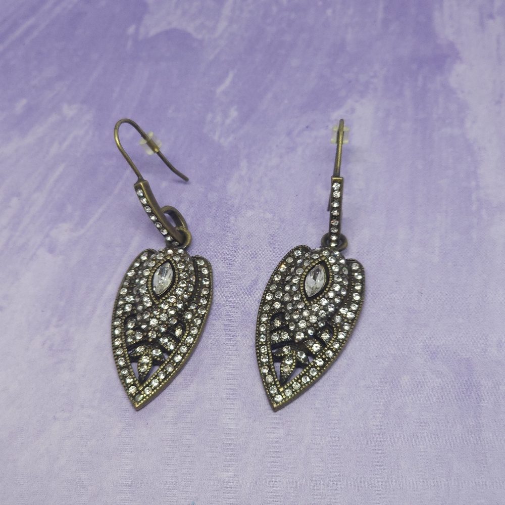 Marlyn Schiff Rounded Crystal Drop Earrings - Picture 2 of 6